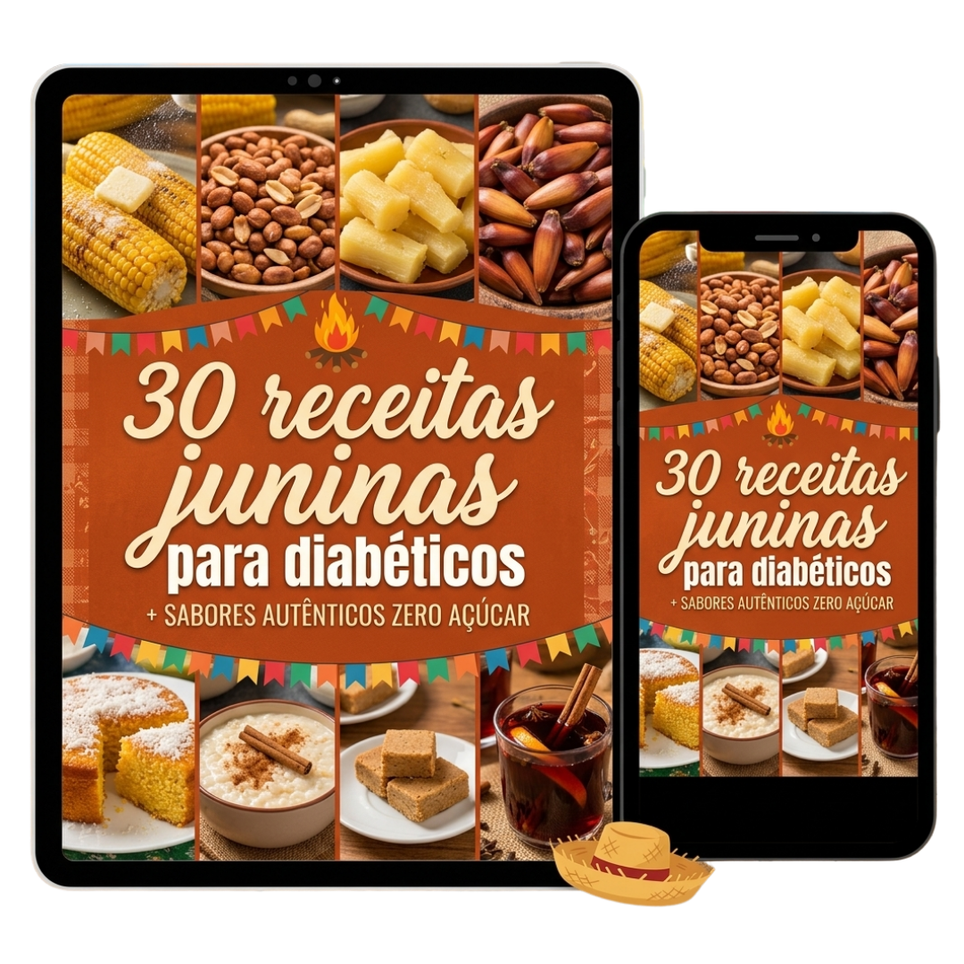 Kit completo de receitas juninas seguras para diabéticos